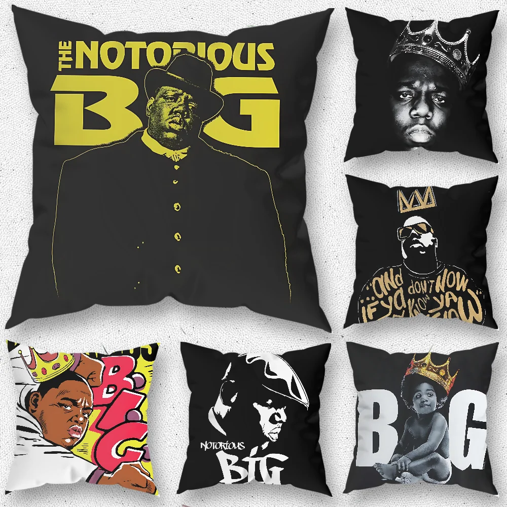 The Notorious B-Biggie BIG Pillow Case For Home Bedroom Room Decoration Living Room Sofa Cushion Cover Suitable