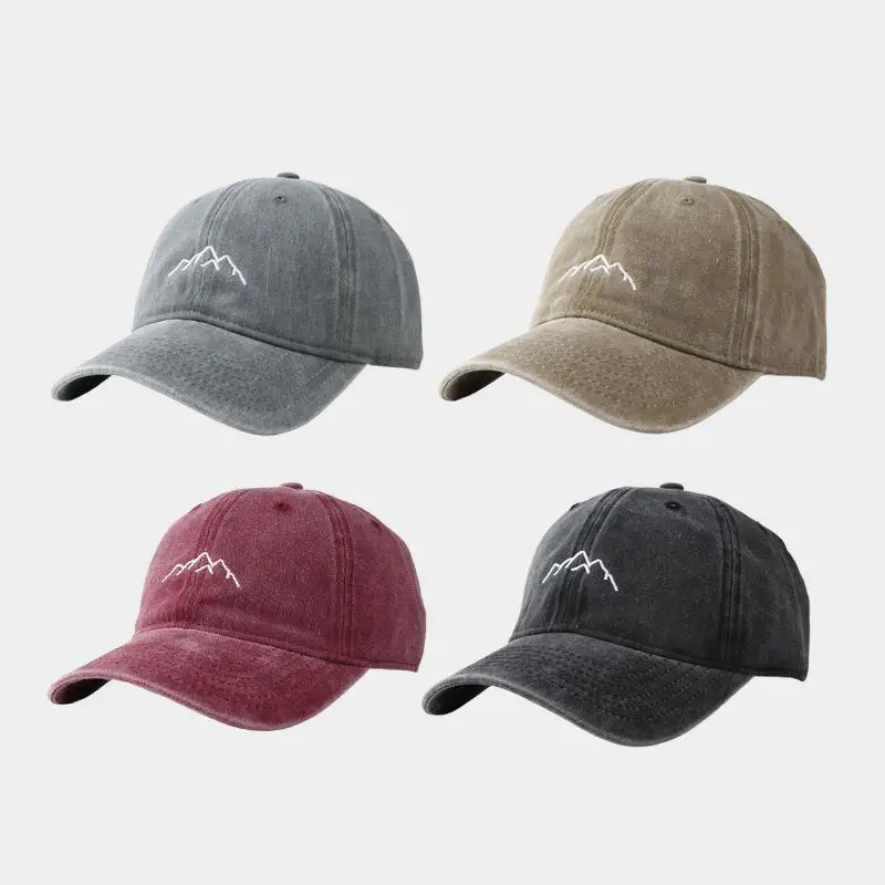 Vintage gewaschene Baseballkappe, bestickt, Unisex-Mütze für Männer und Frauen, Sommer, Frühling, Outdoor, Street Fashion, trendige, verstellbare Papa-Mütze
