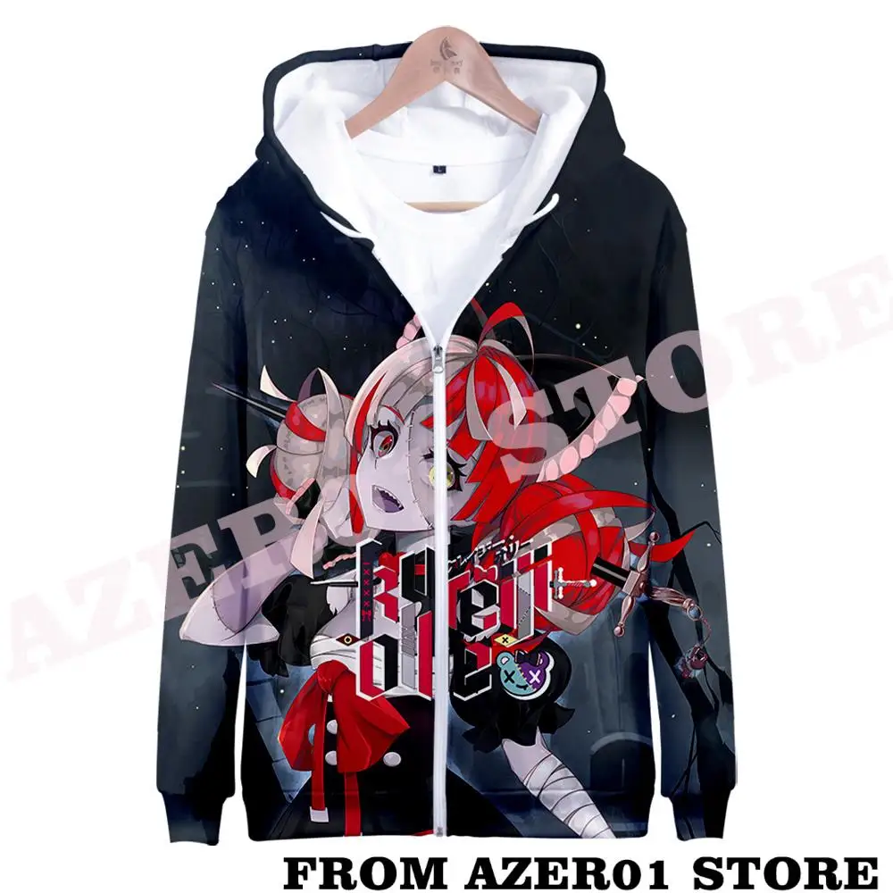 HOLOLIVE VTuber Kureiji Ollie KureijiOllie Merch Zipper Hoodies Autumn Winter Men/Women Streetwear Zip Hooded Sweatshirt