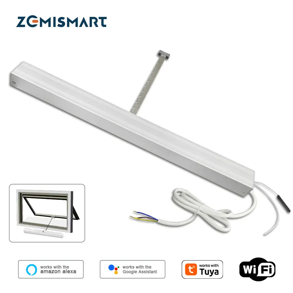 Zemismart WiFi Window Opener 110v 240v Motorized Electric Chain Smart Life APP Alexa Google Home Voice Control