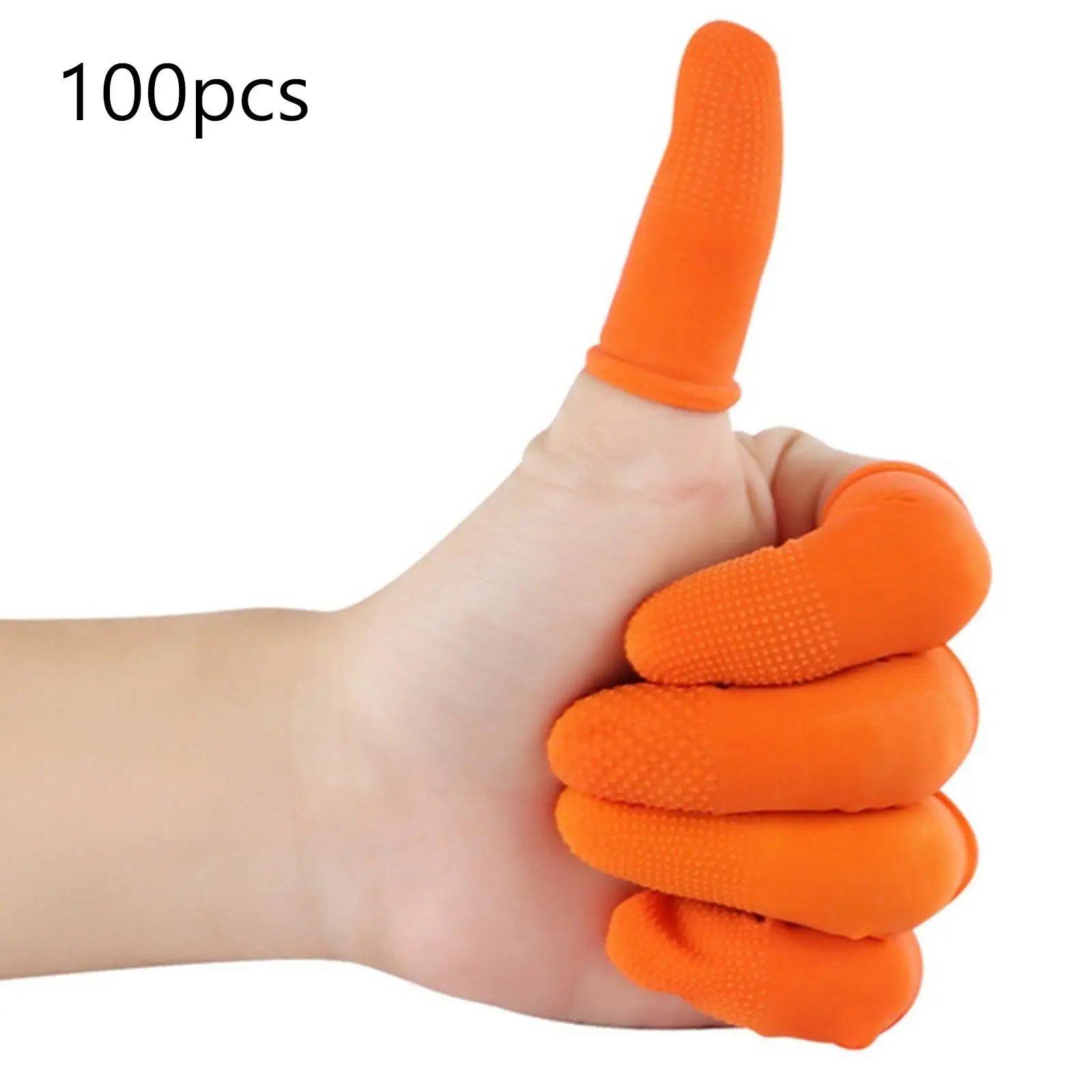 100Pcs Disposable Latex Finger Cots Finger Gloves for Electronic Repair