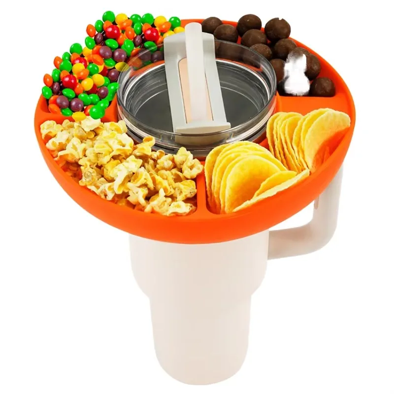 

Reusable Silicone Tumbler Snack Ring Tray & Bowl Non-Spill Pet Feeding Bowl Accessory for Dog Cat Pet Food Water Feeder