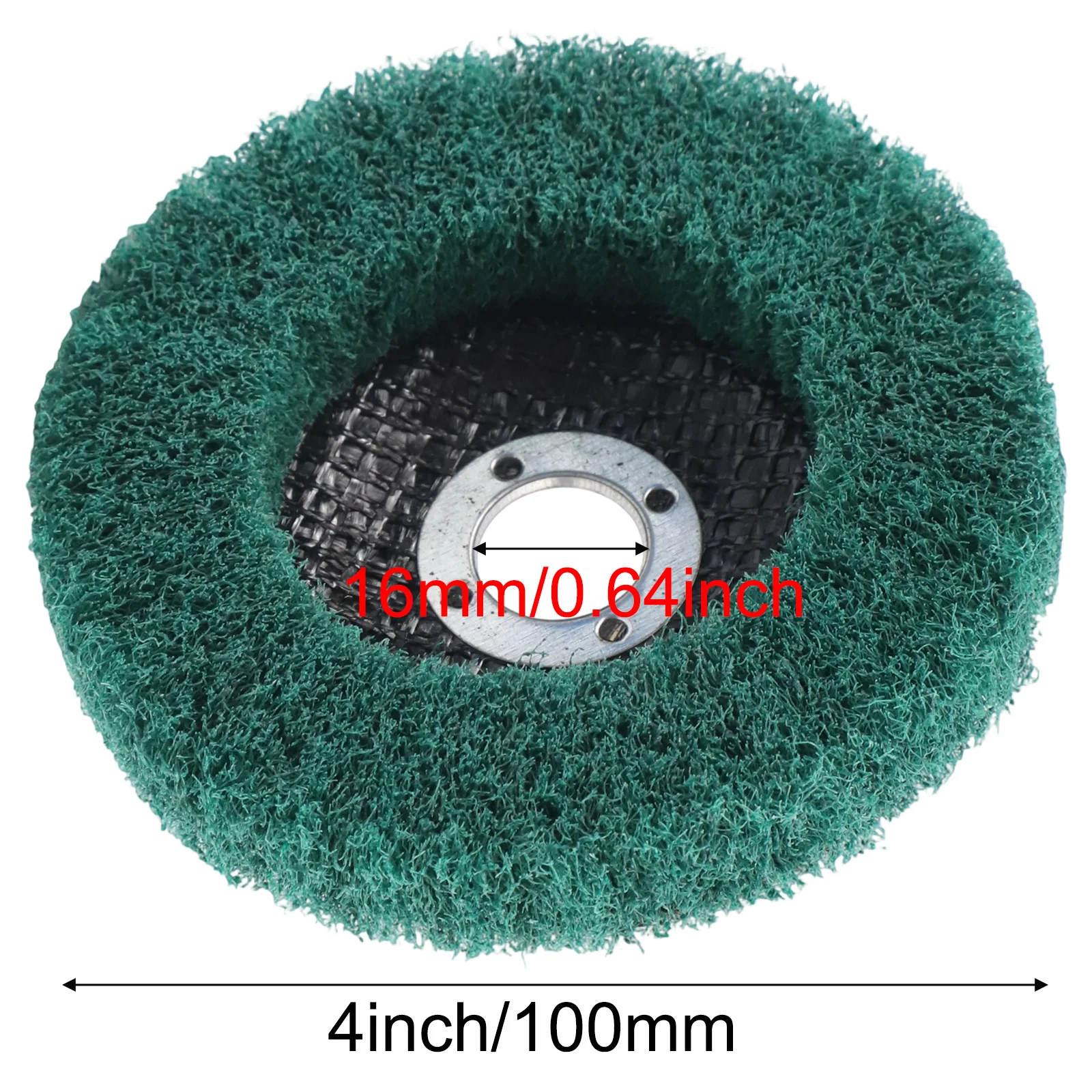 5 Pack 4in Nylon Flap Discs with Open Mesh Fiber Web and Aluminum Oxide Saturation for Flexible Metal Adaptation