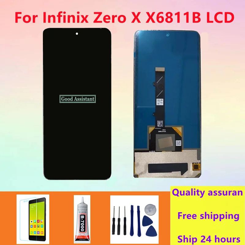 Original AMOLED For infinix zero x pro X6811 X6811B LCD Display Touch Screen Assembly For infinix zero x Panel Digitizer replace