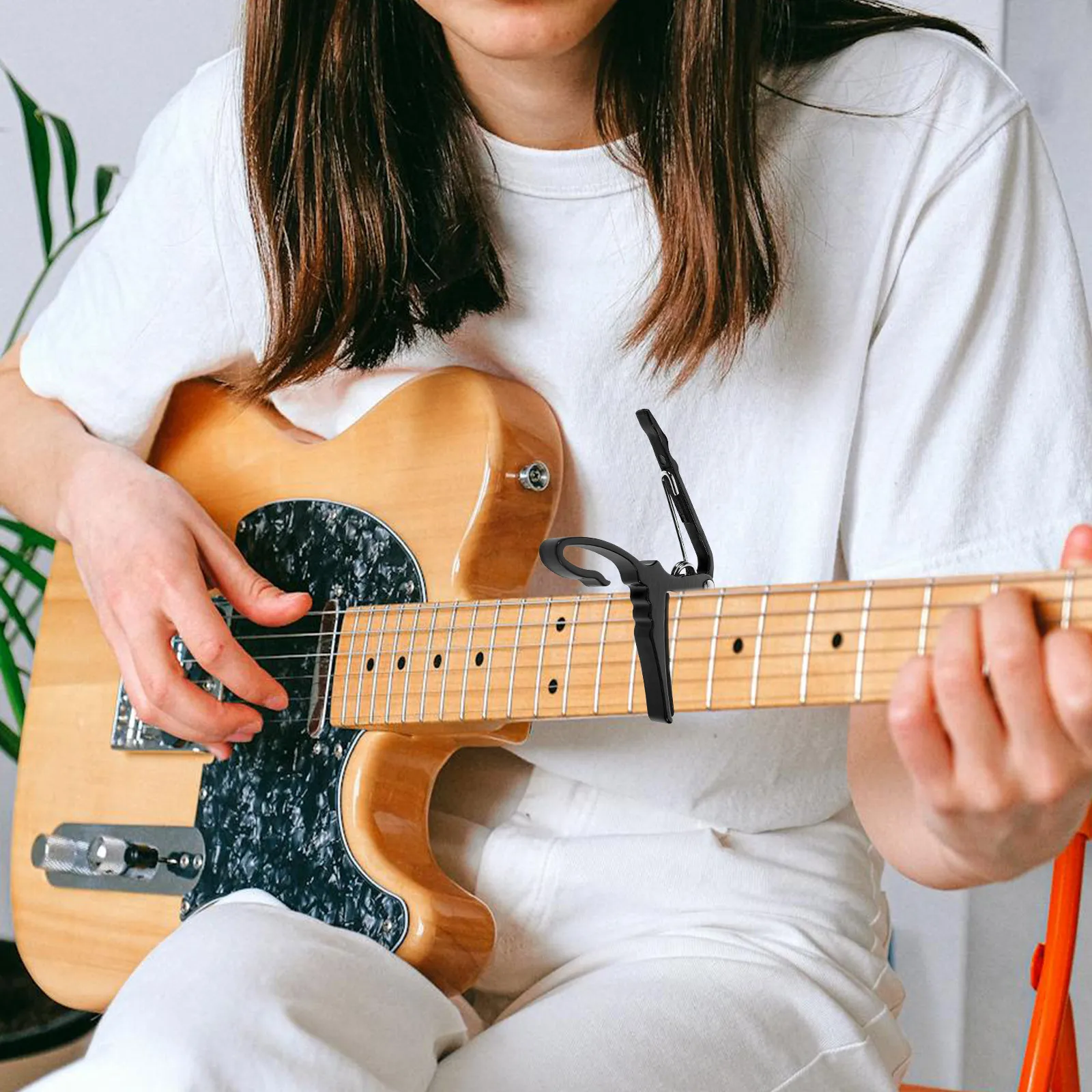 

Heavy Duty Aluminum Guitar Capo Quick Release Adjustable Clamp for Acoustic Electric Bass Guitar Strings Tuning