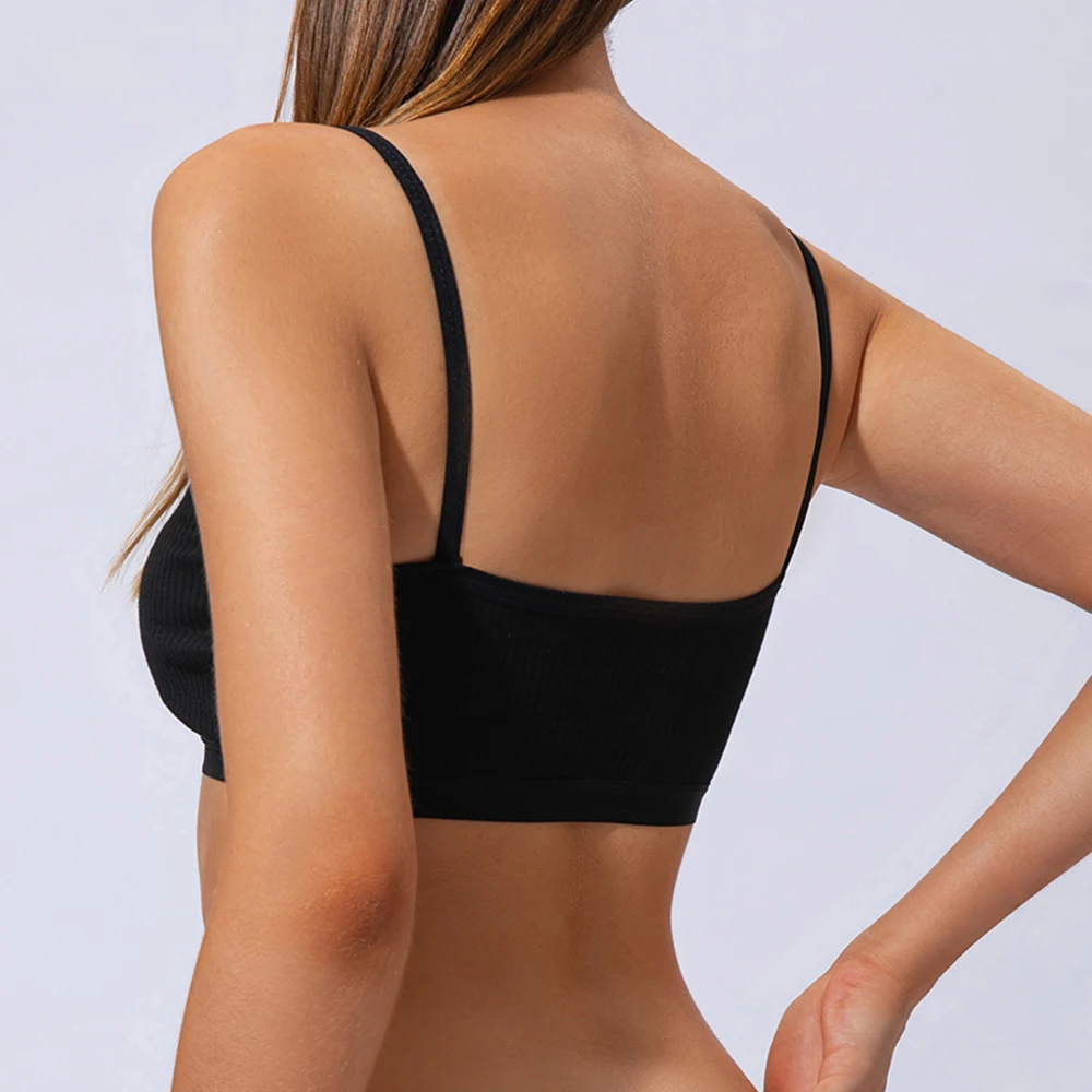 Bra for women beautiful back sexy hollow chest wrap sports bra breathable sexy camisole bra