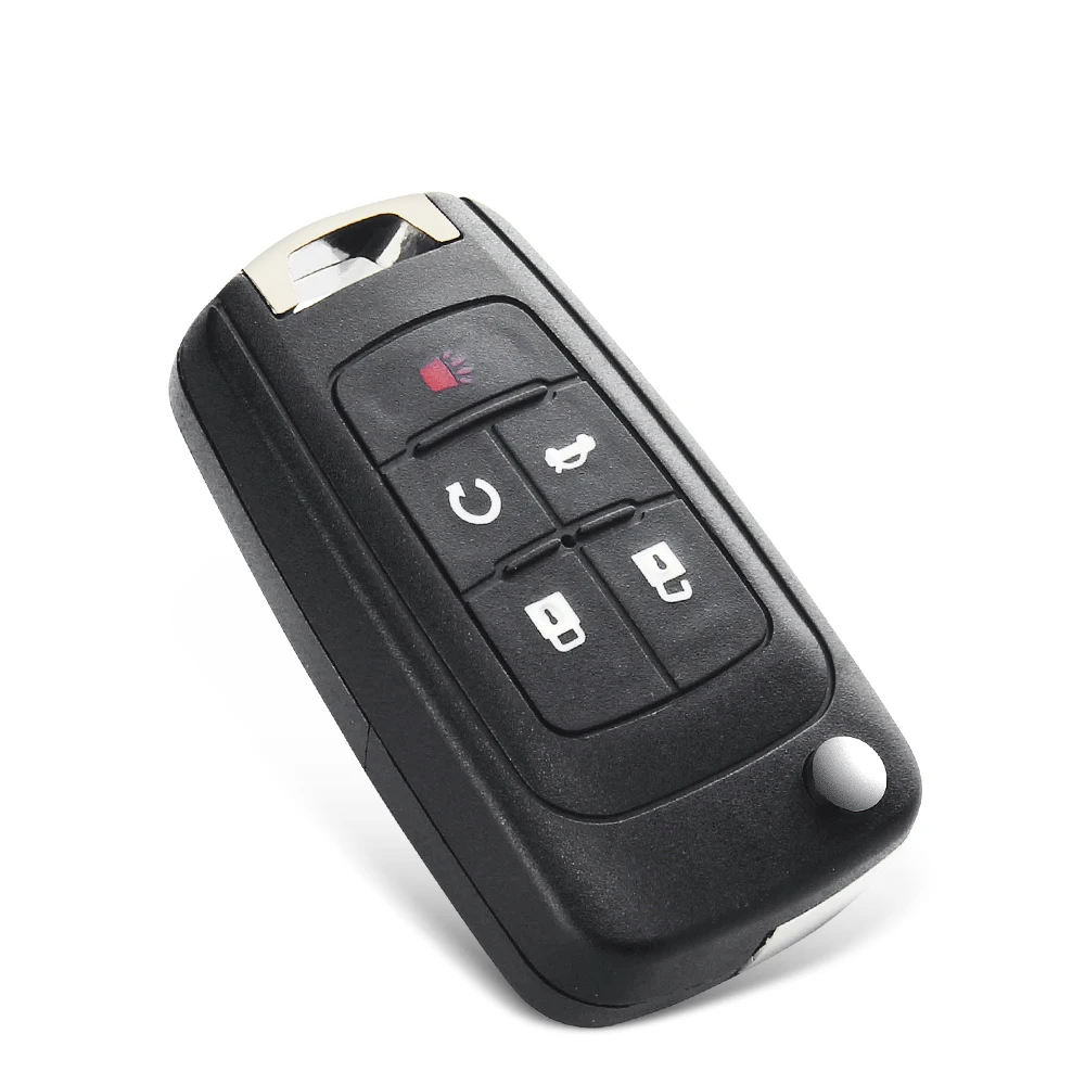 Keyyou 10 Stuks Nieuwe Flip Opvouwbare Afstandsbediening Sleutel Shell Voor Chevrolet Cruze Epica Lova Camaro Impala 2 3 4 5 Knoppen Hu100 Blade