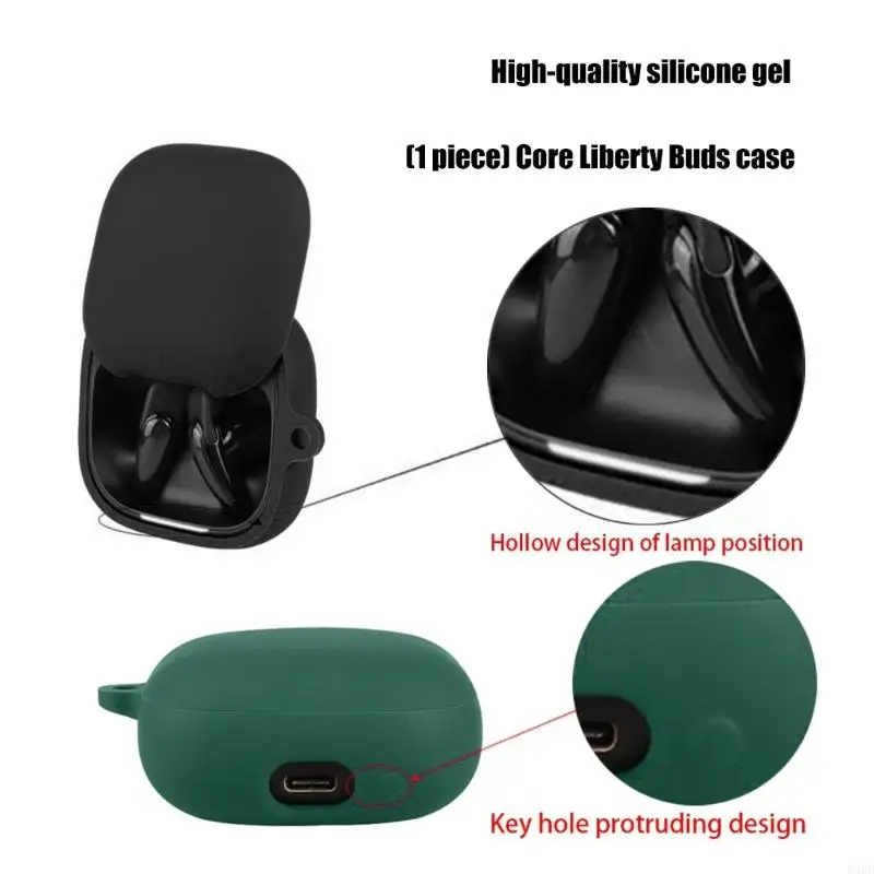 

Protective Case Sleeve Housing Waterproof for Liberty Buds Shockproof Nonslip Offering Comprehensive Dust & Water Defense 896C