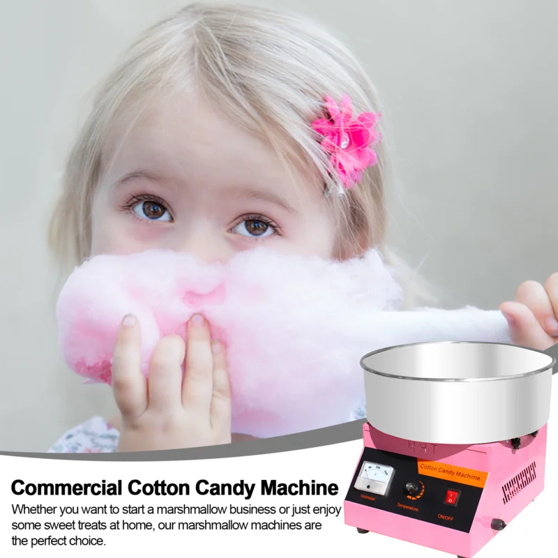 Candy Floss Machine 110V Automatic Stainless Steel Cotton Candy Machine Commercial Plug Radio Marshmallow Machine Electric