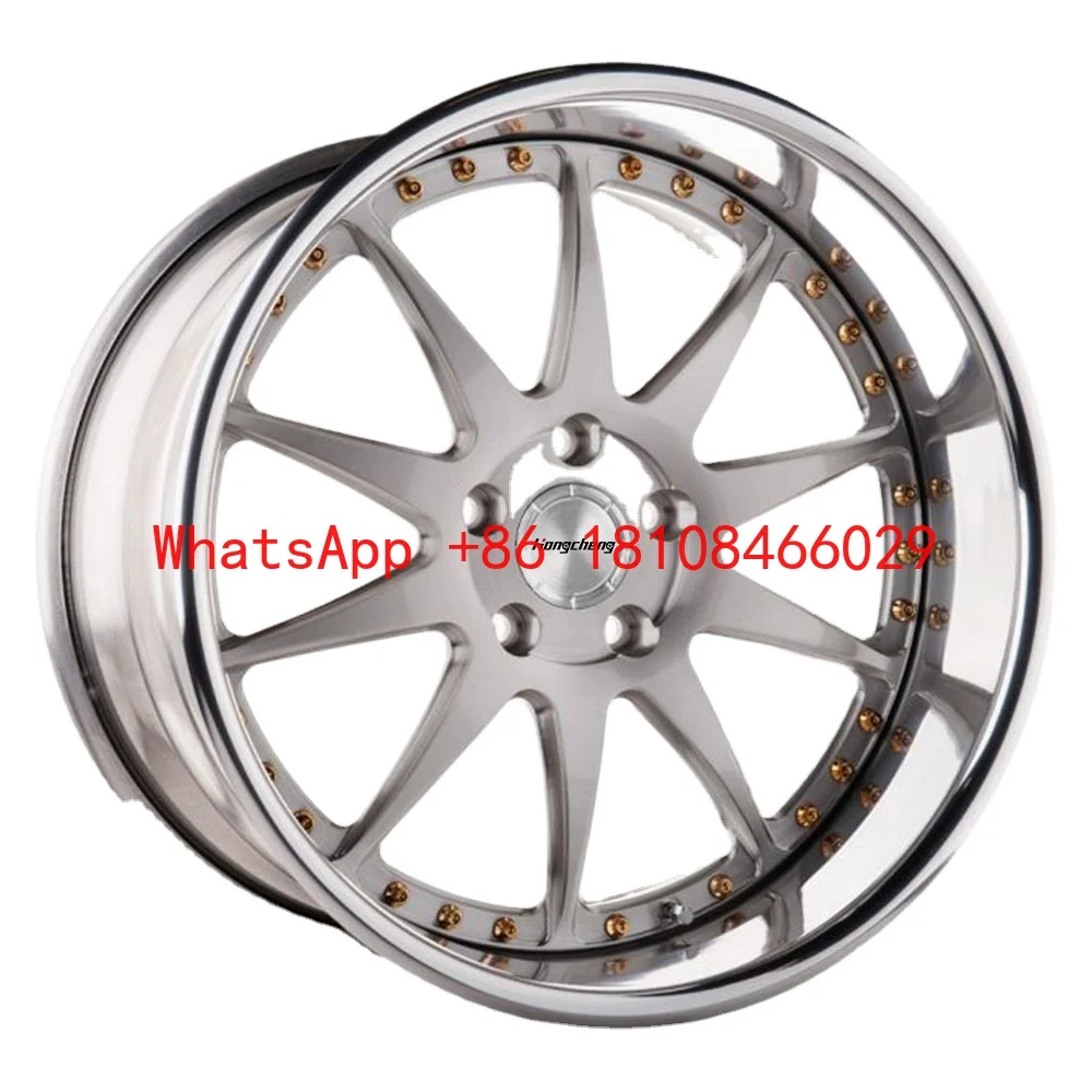 

20-28 Inch 2-Piece Custom OEM Forged Wheels 5x112 5x114.3 5x130 6x139.7 108mm PCD Ladder Lip