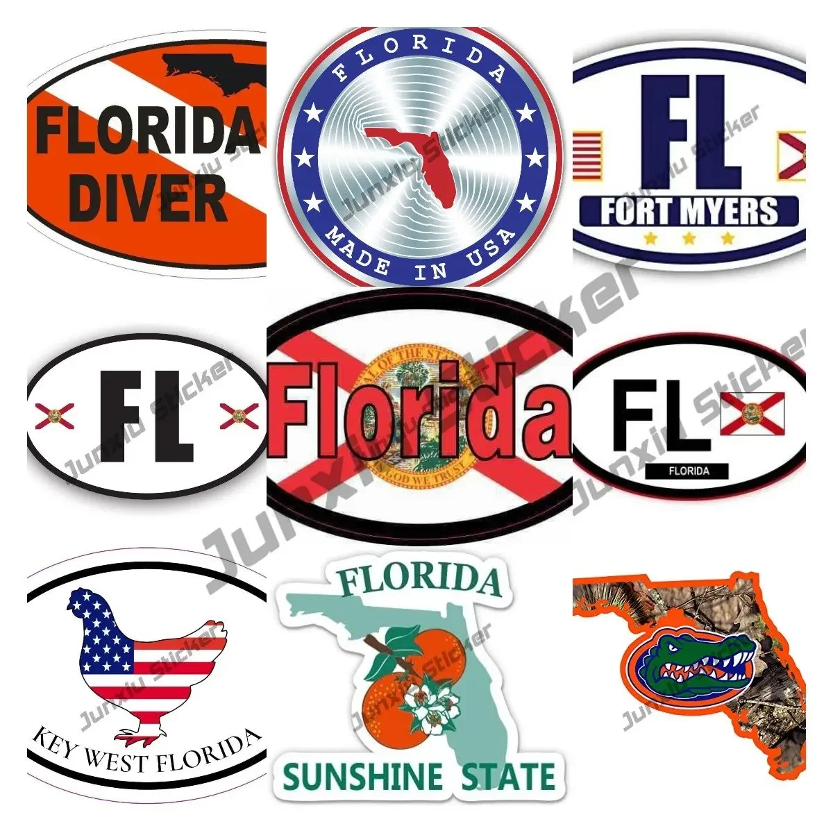 

Florida Sticker FL Florida CAPE CORAL Flag Drive Decal Suv Stickers for Car Camping Sticker Custom Decals Vinyl Funny Car Decor