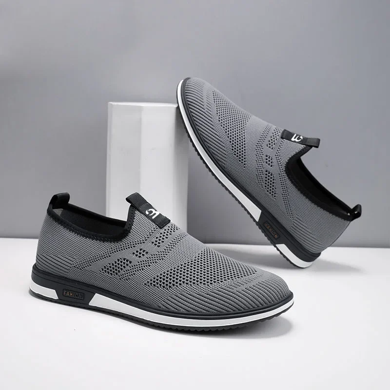 2023Sneakers Men Breathable Mesh Lightweight Casual Shoes Comfortable Soft Bottom Flats Slip on Men Shoes Zapatillas Hombre