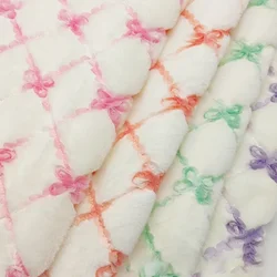 50x45cm Tie Dyed Petals Small Fragrant Rhombic Checked Rabbit Hair PV Velvet Fabric For Children's Clothing Pillow FabricTJ21035