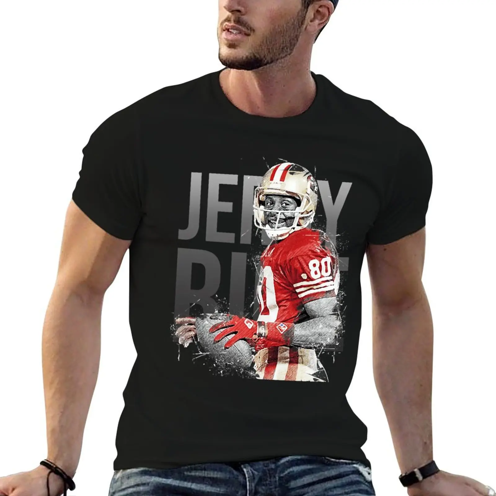 

Jerry Rice T-Shirt t shirt man luxury printed t shirts for man man t shirt graphic T-Shirt