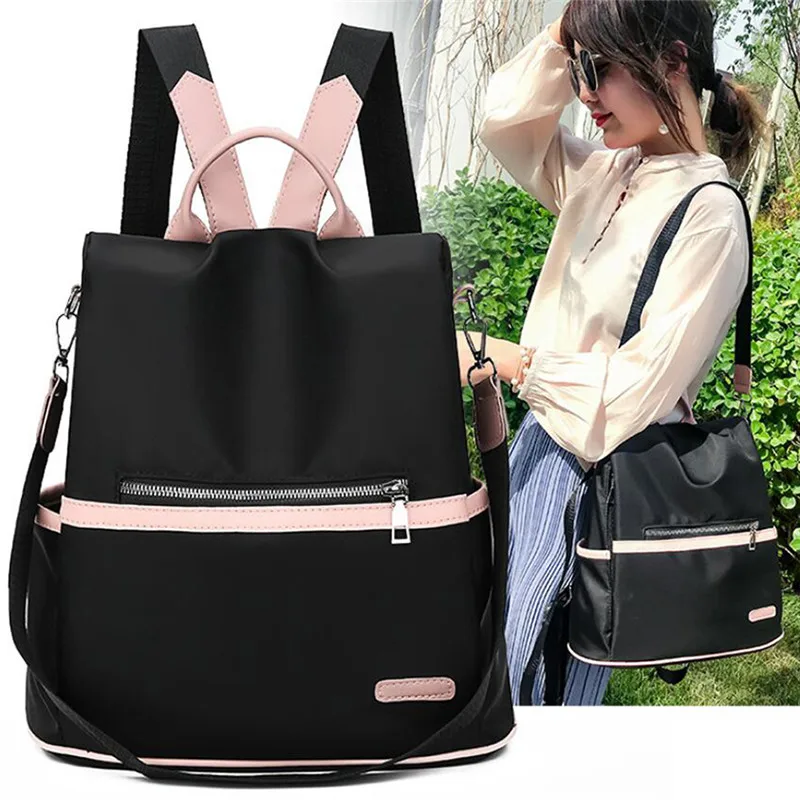 Casual  Oxford Fashion Leather Backpack Women  Ladies Zipper Female  Shoulder Bag Teenager School Bag 2024