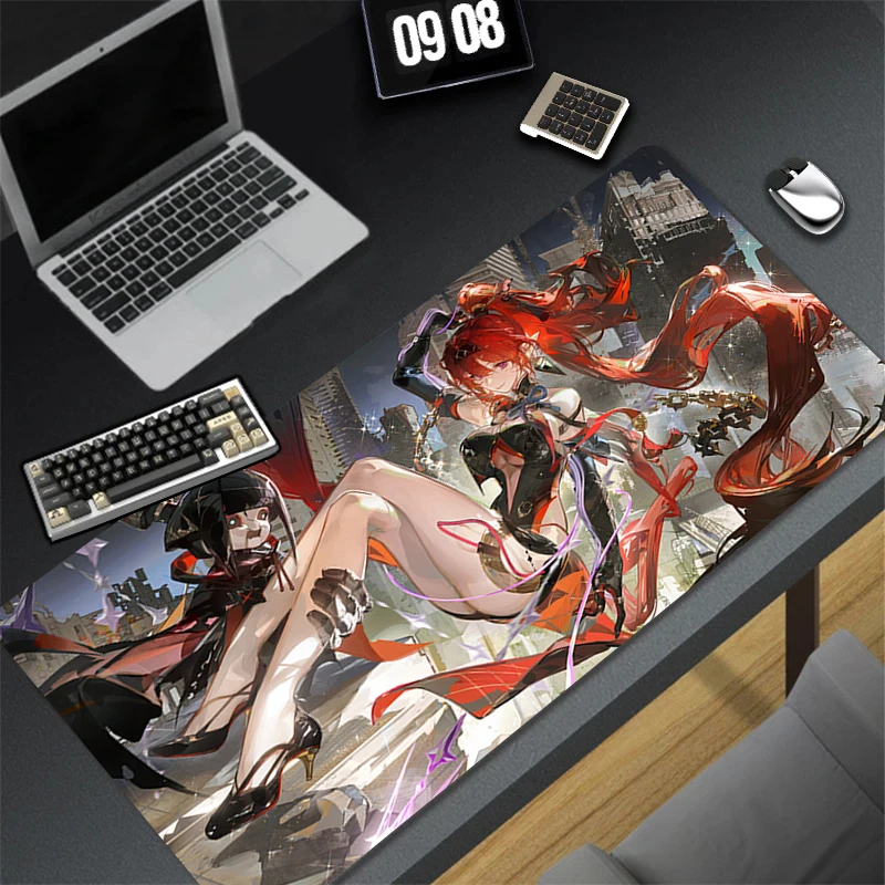 Computer Gaming Accessories W-wuthering Waves Yinlin Mousepad Office PC Mouse Pad Keyboard Pad Desk Decoracion HD Anime Desk Mat