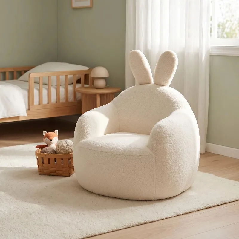 Modern Solid Color Accent Vacuum Compression Sofa Chair Plush Upholstered Armchair No Assembly Required for Livingroom