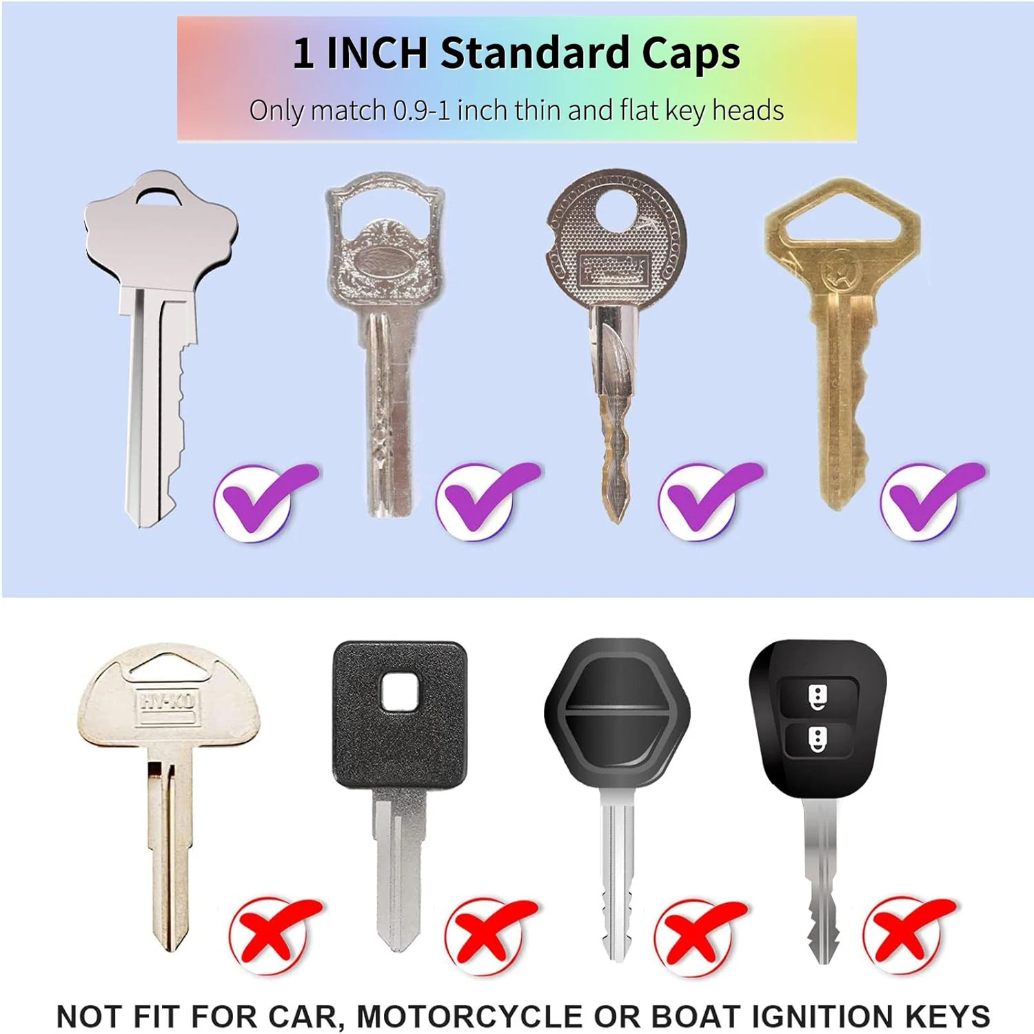 10-50Pcs Colored Key Caps Covers Soft Rubber Key Identifiers Protector Organizer Labels Silencer Key Toppers Key Accessories