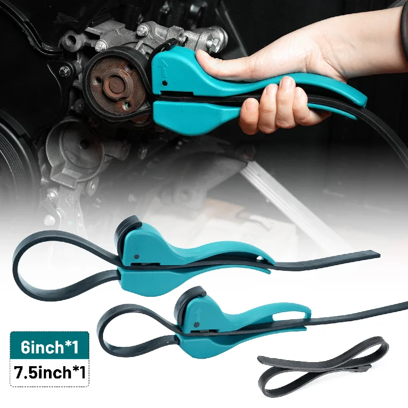 2PC Universal Rubber Strap Wrench Multifunctional Strap Wrench Set Oil Filter Strap Wrench Set Adjustable Wrench Tool for filter