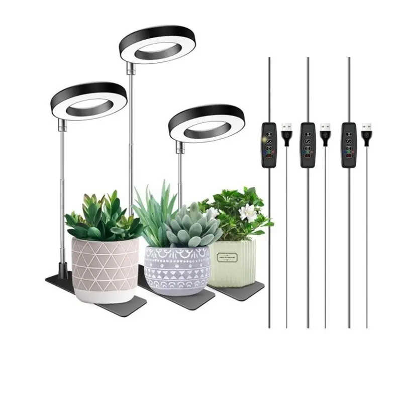 

ABBN-Plant Grow Light 3 Pack, For Indoor Plants, Adjustable Height, 3 Spectrum Modes, Auto Timer 3/9/12H, 10 Dimmable Levels
