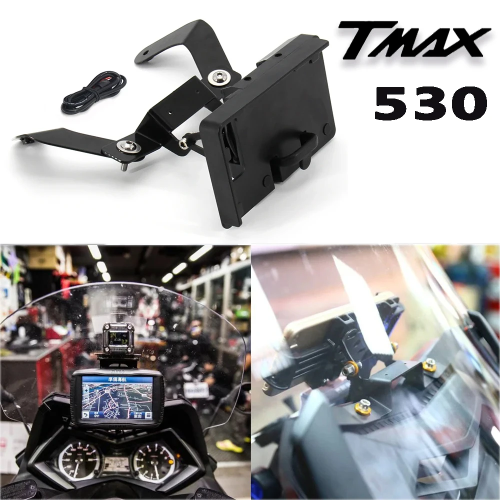 

For YAMAHA T-MAX TMAX 530 530 2012-2016 Motorcycle Phone Mount GPS Navigation Bracket Smartphone Holder Phone Stand Accessoies