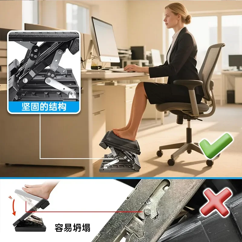 Universal Car Co Pilot Leg Rest Support Pad Adjustable Foot Stool Ottoman for Vehicle Interior Comfort Travel Accessories