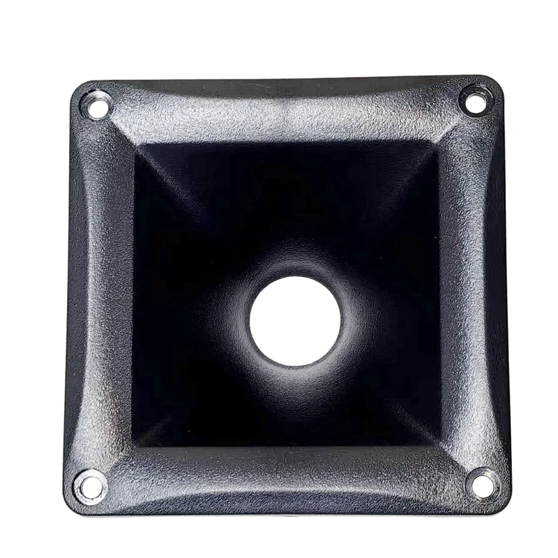 MW Audio 4 Inch Square Plastic Tweeter Horn HF Compression Driver Threaded Throat DIY 115x115x74mm