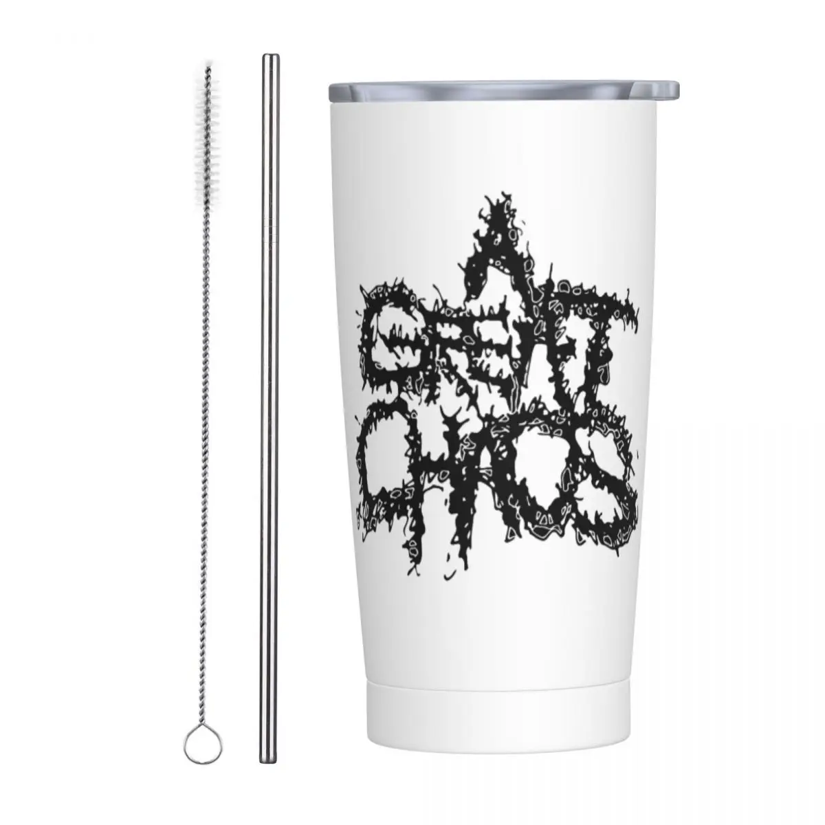 Ken Carson A Great Chaos Spellout Tumbler AGC Cold Drink Water Bottle Stainless Steel Thermal Cups Custom Travelist Mugs Cup