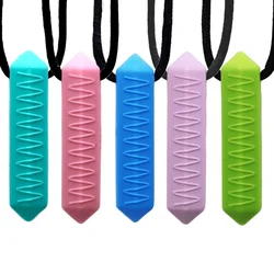 Silicone Chew Necklace Durable Teething Pendant for Kids & Adults Soothes Gums & Promotes Orals Development Present Gift