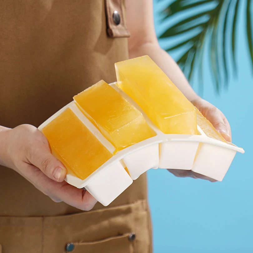 Bandeja de cubos de gelo em forma de tira bandeja de gelo de silicone ferramenta de fazer gelo não-tóxico durável cubo de gelo de vinho fácil-liberação molde de cubo de gelo