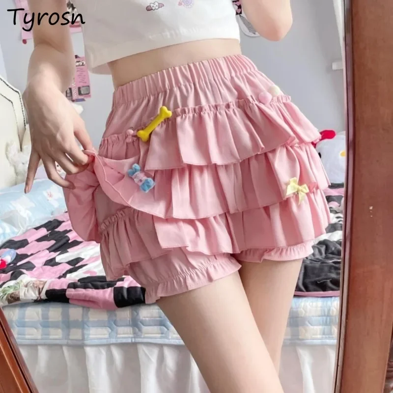 

Mini Ball Gown Skirts Women Candy Color Sweet Lovely Ruffles All-match Y2k Harajuku Spring Summer Chic Streetwear Female Girls