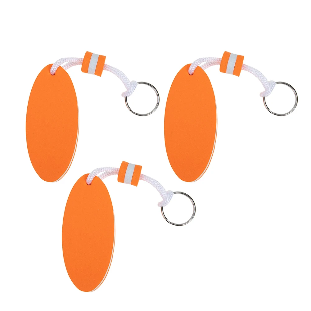 

3 Pcs Surfboard Keychain Boat Float Kayak Water Floating Oval Wrist Chains for Boats
