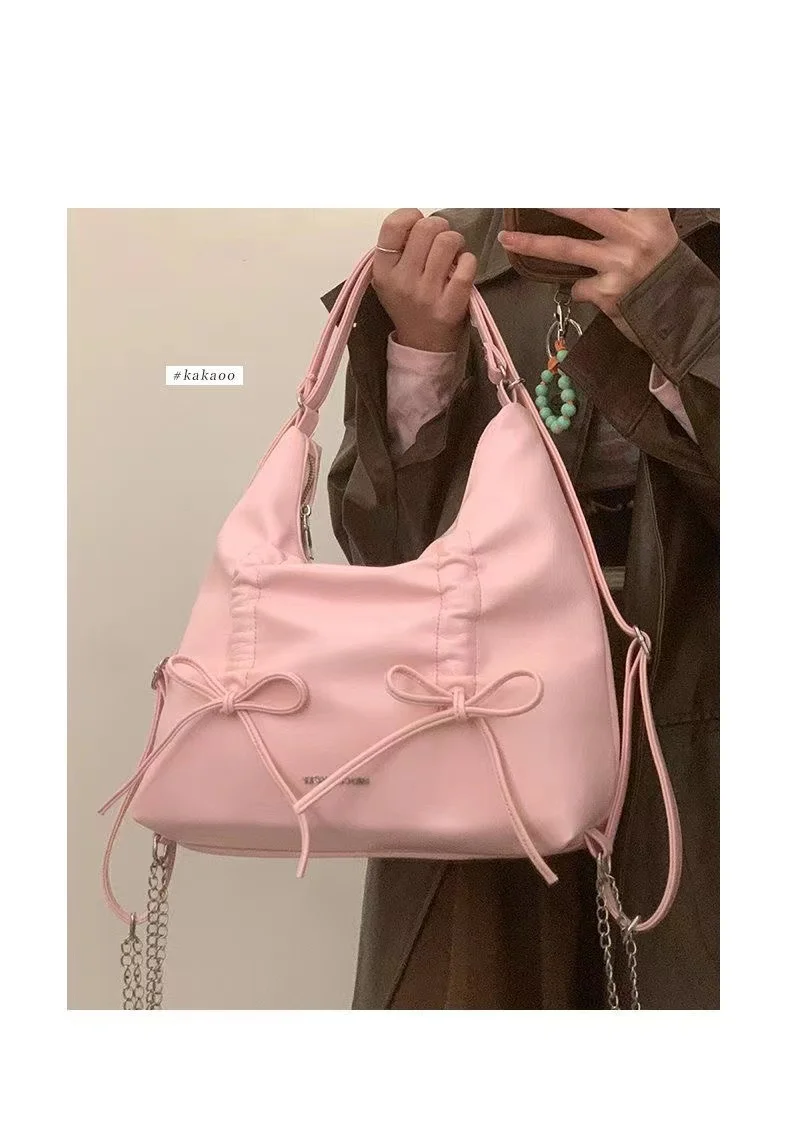 Bolso de hombro plisado elegante para mujer, bolsos de hombro estéticos Y2k, bolso de axilas que combina con todo, moda elegante, nuevo