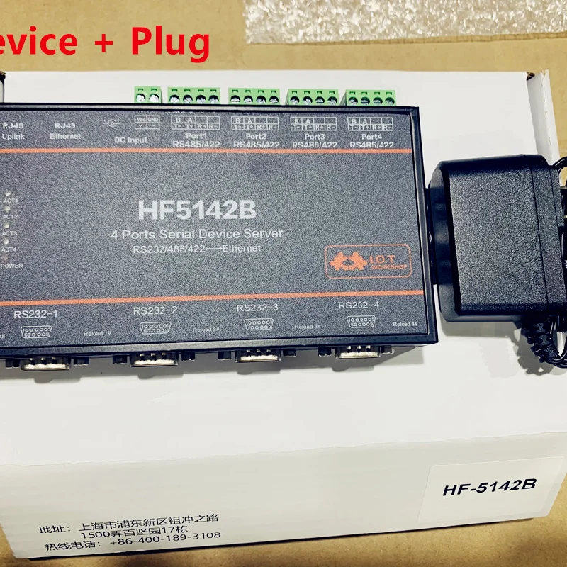 Hf5142b Rs232 , Rs485 , 4 Ports Rj45 Rs232/485/422 Serial To Ethernet Free Rtos Hf5142b