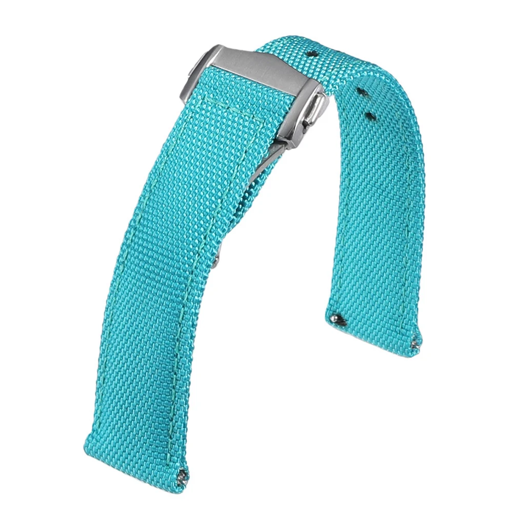 Neues Sailcloth-Uhrenarmband mit Schnellverschluss, Faltschließe, 20 mm, 22 mm, wasserdichtes Nylon-Uhrenarmband für Omega für Herren