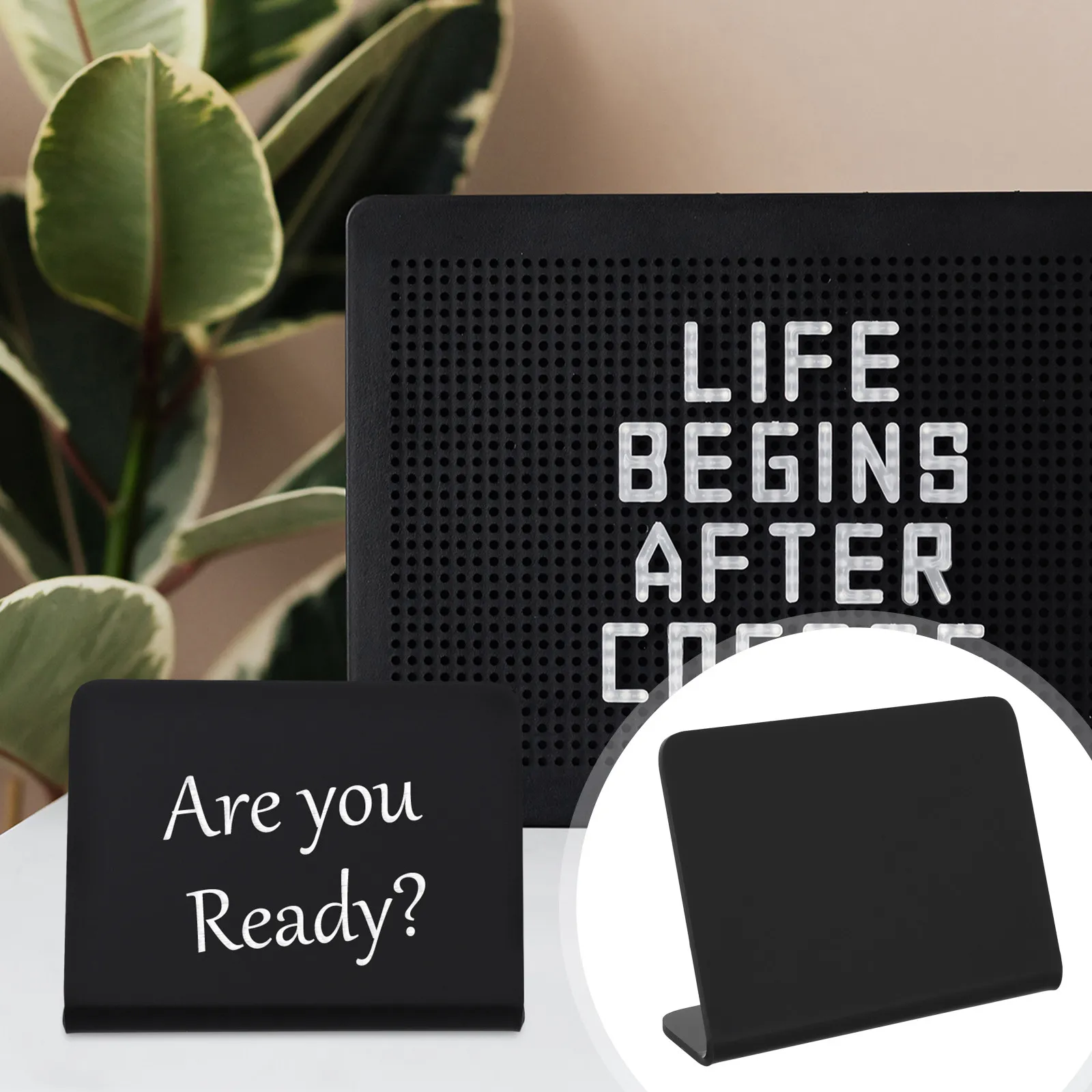 

6Pcs Small Blackboard Sign Set Acrylic Chalkboard Decor for Wedding Tabletop Birthday Party Memo Board Home Office Message