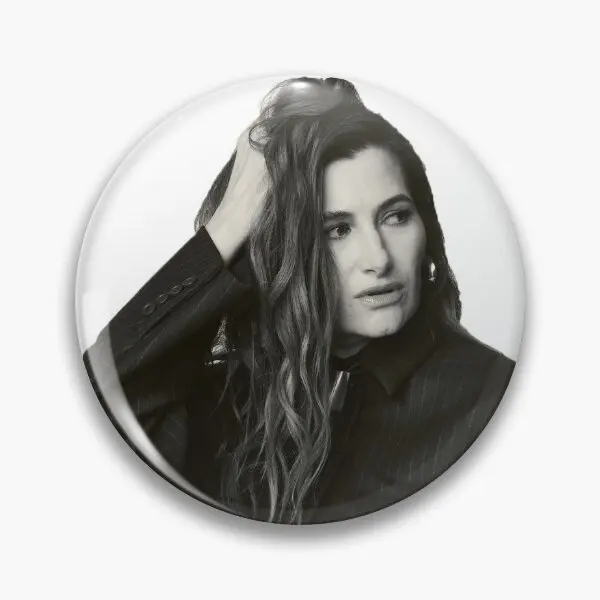 Kathryn Hahn B W Portrait  Soft Button Pin Metal Funny Brooch Cartoon Decor Gift Collar Cute Creative Jewelry Badge Fashion