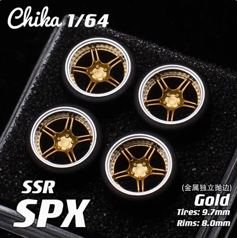 Moyeu de roue modifié pour modèle de voiture, 1/64 Chika NS5R/SPX/SA75R /TE037, 8.9/9.7/10.5mm, roues en résine adaptées aux modèles statiques 1:64