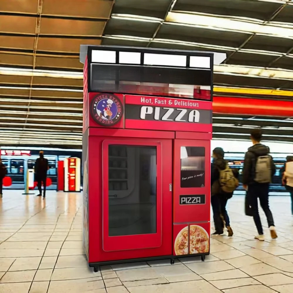 FL Pizza Vending Machine food safety monitoring for theme park 24h hot pizza self‑selling equipment