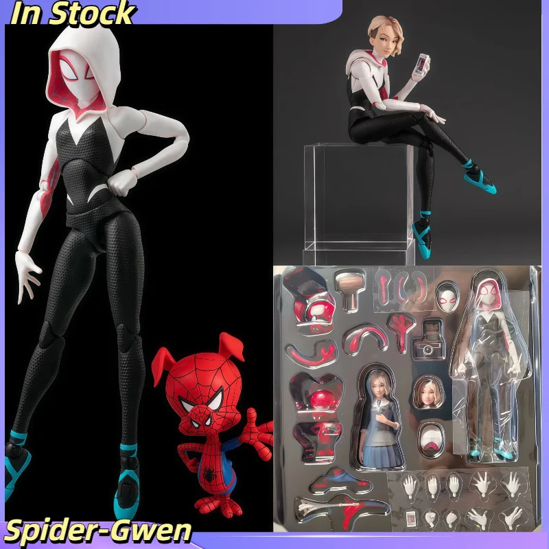 

In Stock Shf Spider Gwen Action Figurine Model Gwen Stacy Parallel Universe Anime Peripheral Collection Model Ornaments