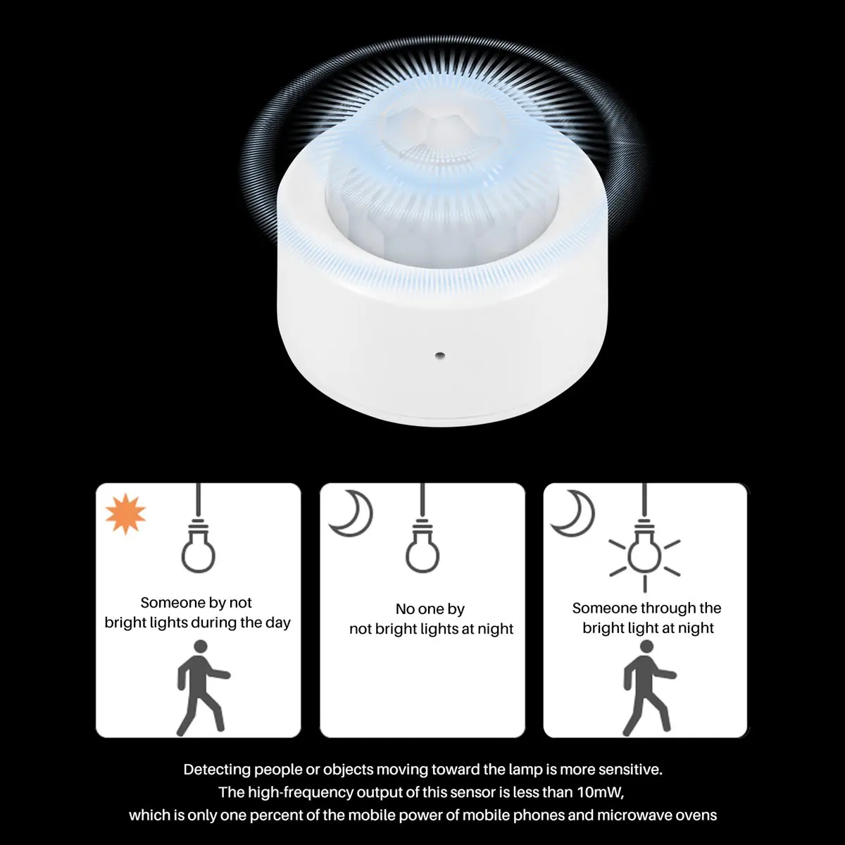 Movement Body Sensor Zigbee 3.0 Tuya Mini Smart Human Motion PIR Transducer Smart Life Home Wireless Connection Light(C)