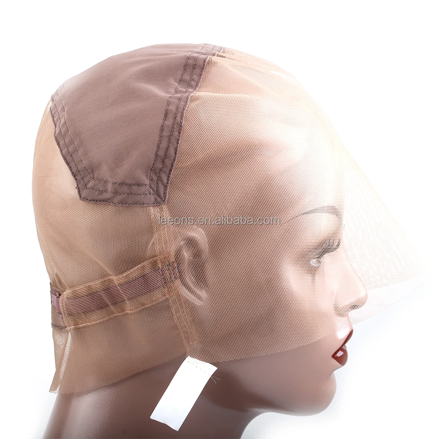 Leeons High Quality Transparent Nude Skin Swiss Lace Wig Cap for Making Wigs with Adjustable Straps