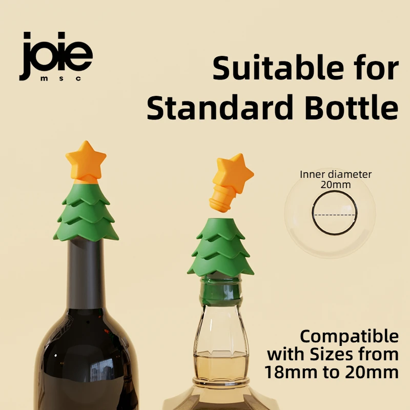 Kép 5: Joie bora Flaska Csatlakozódugó karácsonyi élelmiszeripari fokozatú szilikon Adomány bora tömítő & Őrködik Csatlakozódugó szilikon karácsonyi Élőfa újrafelhasználható tömítő