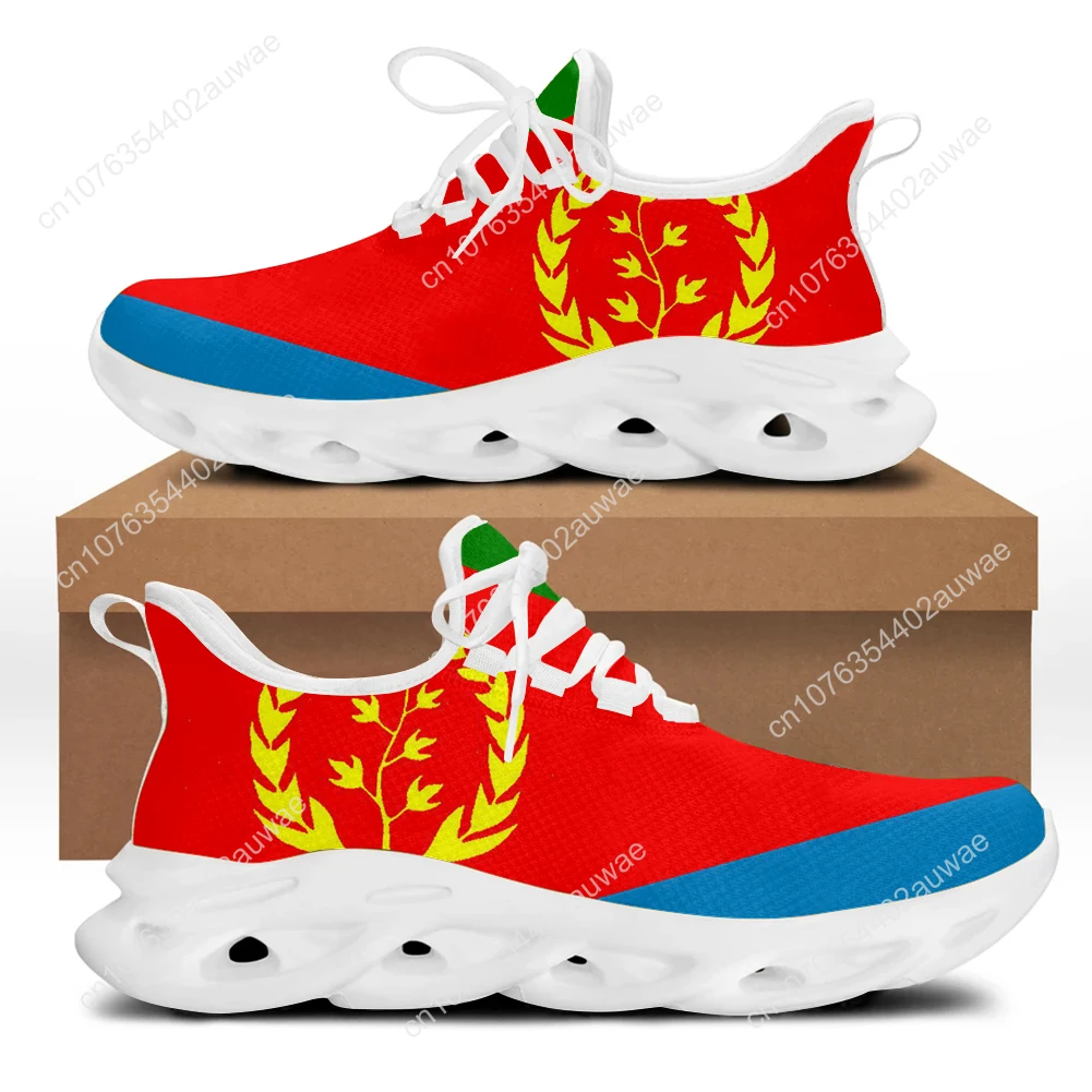 Fashion Print Congo Democratic Republic/Eriledian Flag Men Shoes Comfortable Soft Sole Breathable Shoes Trend Mesh Male Shoes