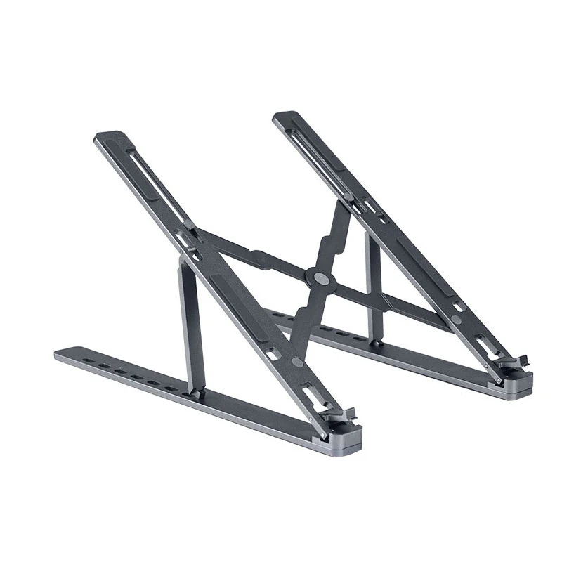 Soporte plegable con ajuste de altura de 7 velocidades, base hueca, disipación de calor, portátil, ajustable, de aleación de aluminio