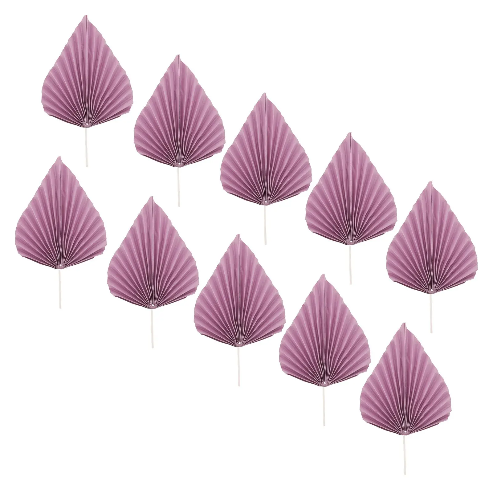

10pcs Golden Palm Leaf Decorations Tropical Paper Leaves Birthday Cakes Party Bohemian Style Large Size Cake Toppers