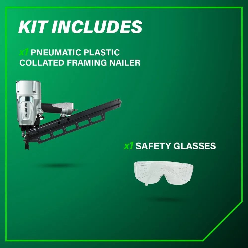 Chiodatrice pneumatica per cornici per applicazioni professionali di pavimenti e terrazze con grilletto selezionabile