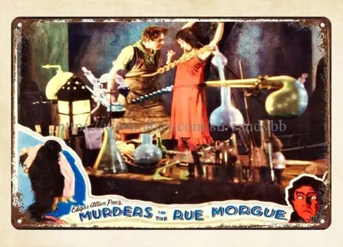 1 pcs,1931 Murders in the Rue Morgue poster metal tin sign room decor