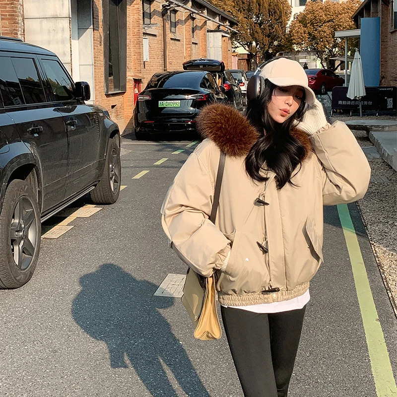 

Длинная зимняя куртка-парка женская, нейлоновая, стеганая, с меховой подкладкой, ниже колена, модная, для кемпинга, утепленная, элегантная