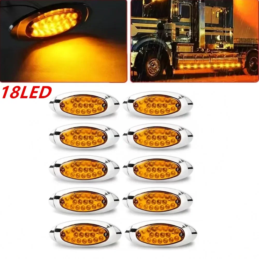 

10PCS Trailer Tail Light Marker Clearance Lights Warning Lamp LED Side Marker Lights Caravan Indicator Truck Side Tail Light